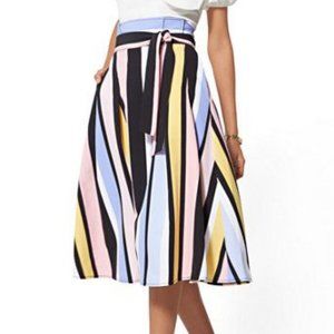 7th Avenue New York & Company A Line Women's Striped Skirt Size 12
